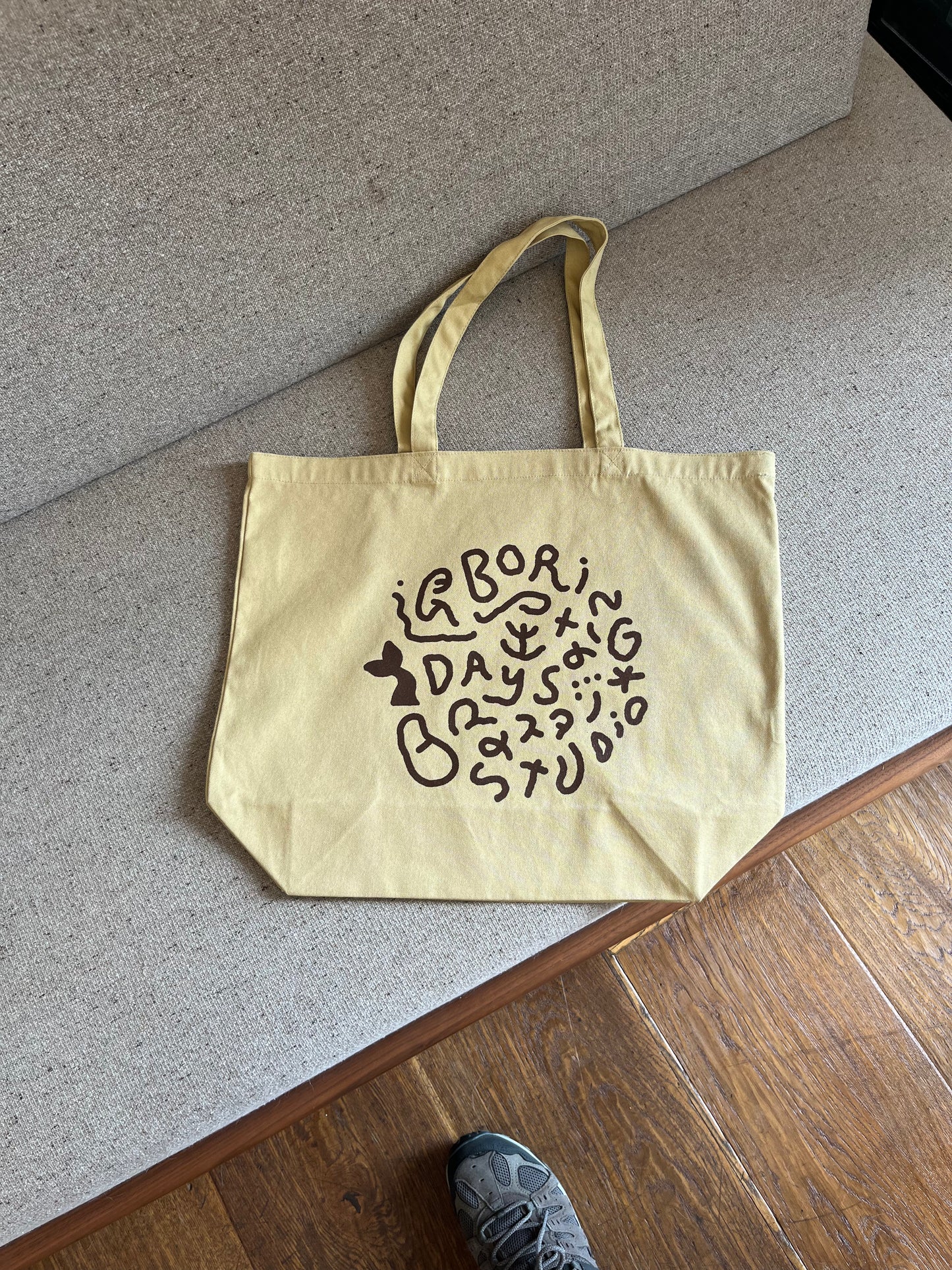 "BORING DAYS" big totebag