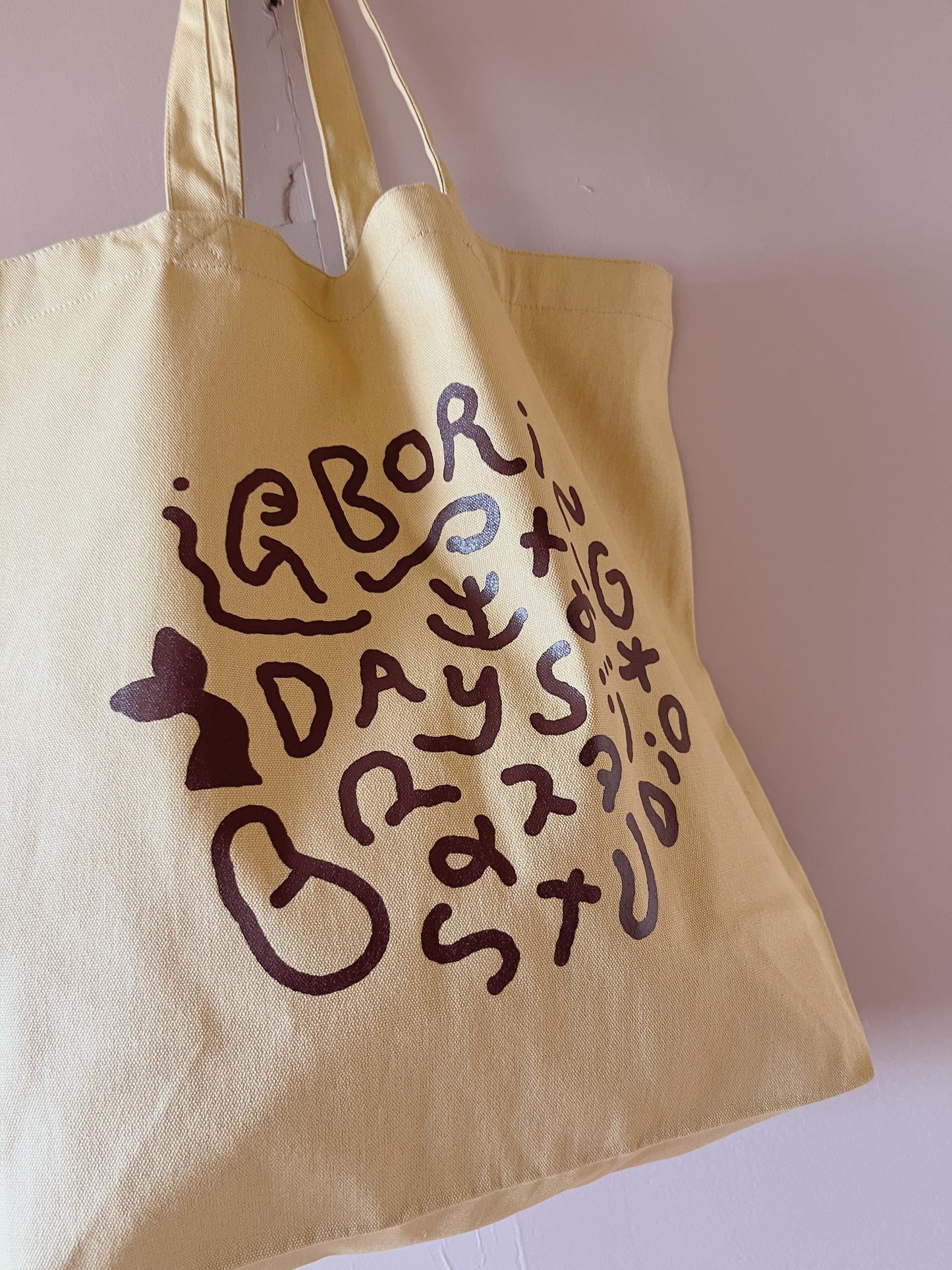 "BORING DAYS" big totebag