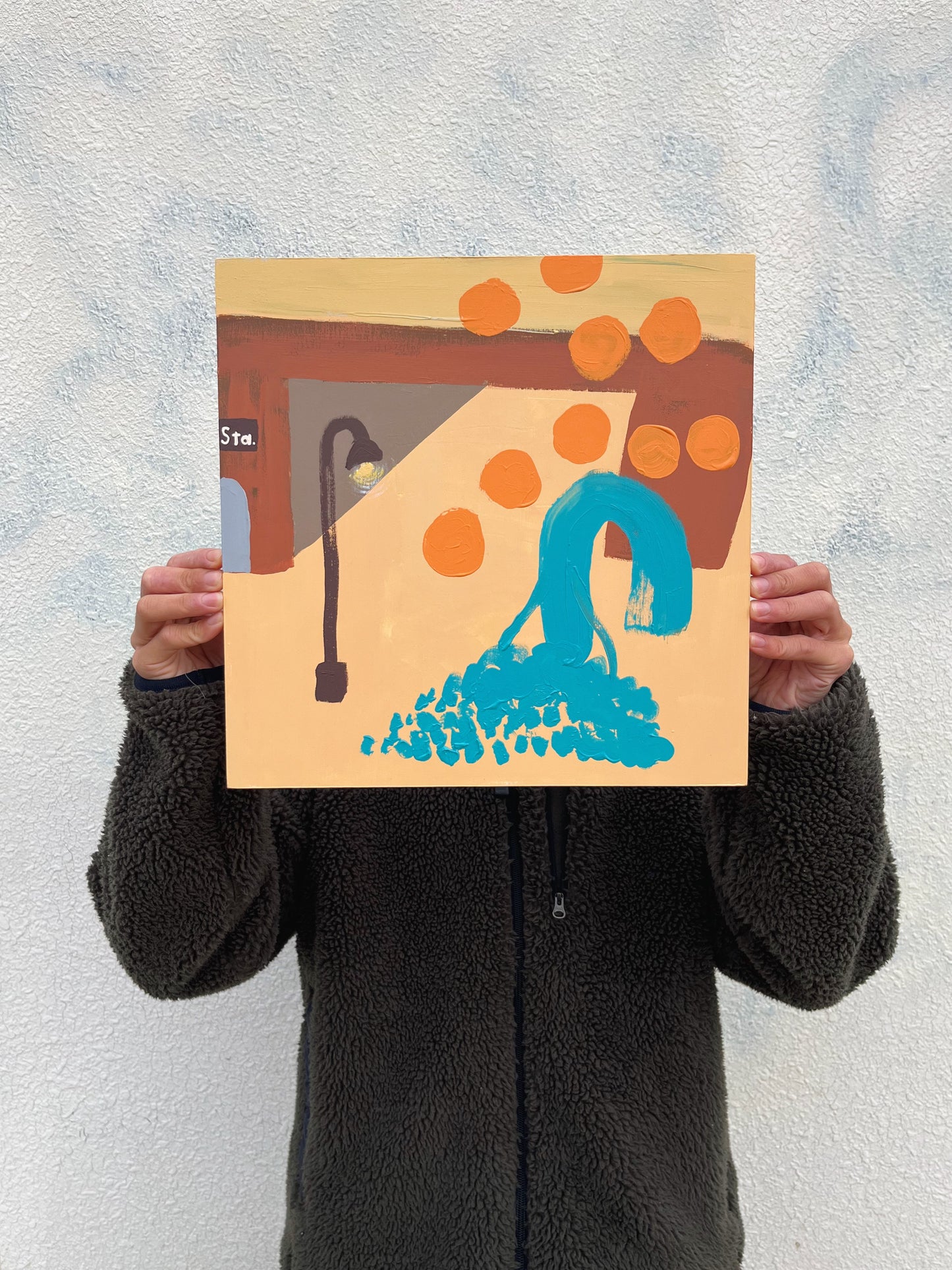 【CT012】"Oranges hang from a dying tree and a street light flickers day and night"