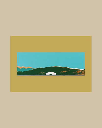 4 postcards set (landscapes in town)